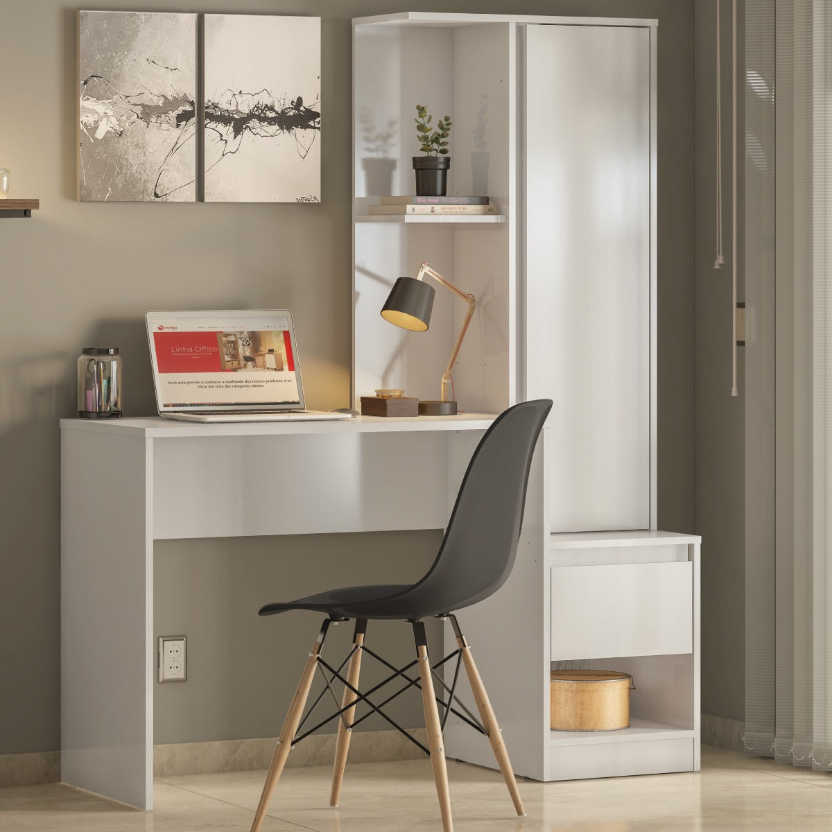 MORADA DESK WITH CABINET