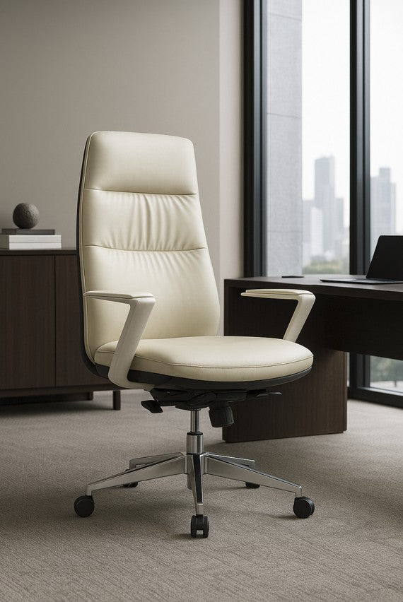 OMEGA HIGH BACK OFFICE LEATHER CHAIR