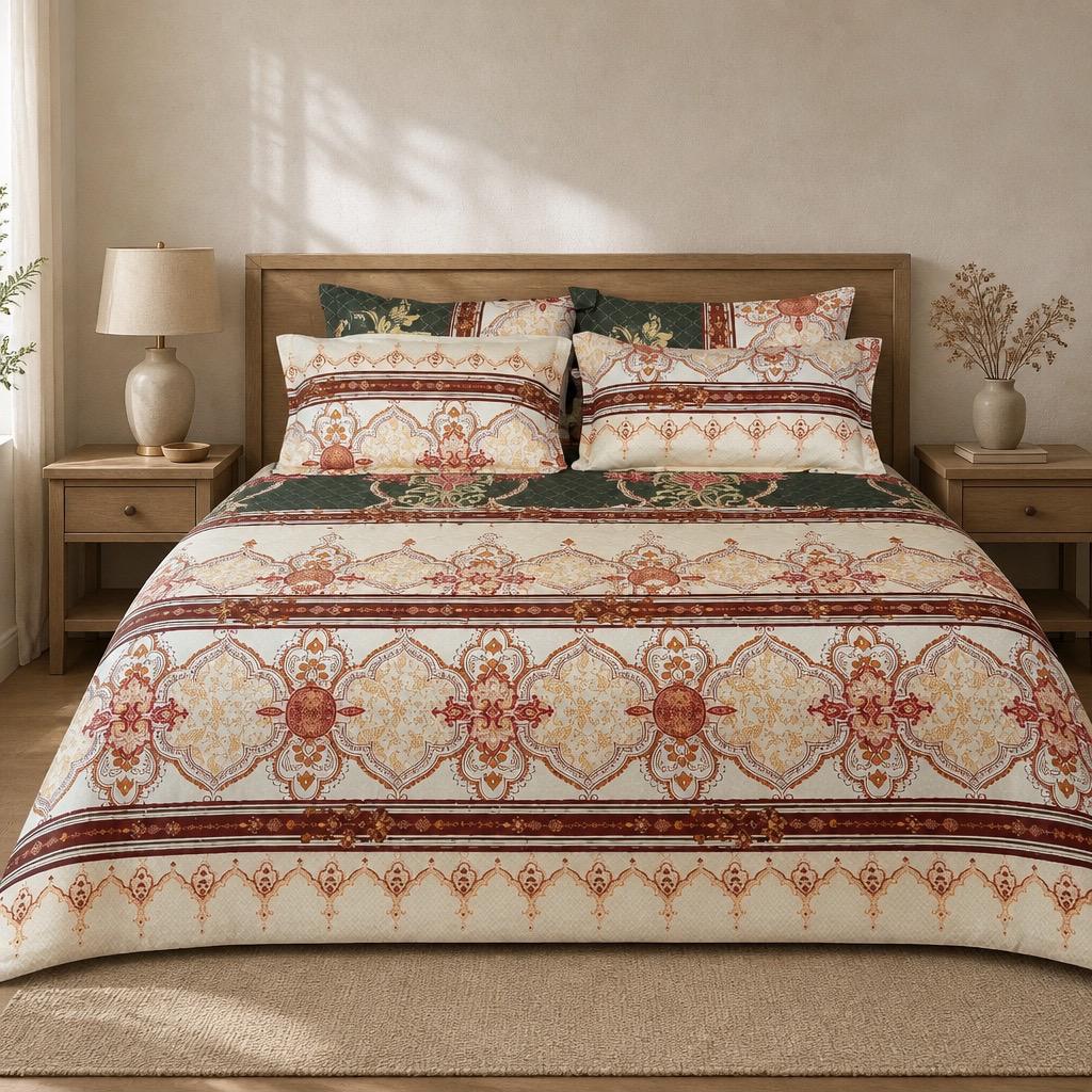 5 PCS CLARITA KING SIZE BED COVER