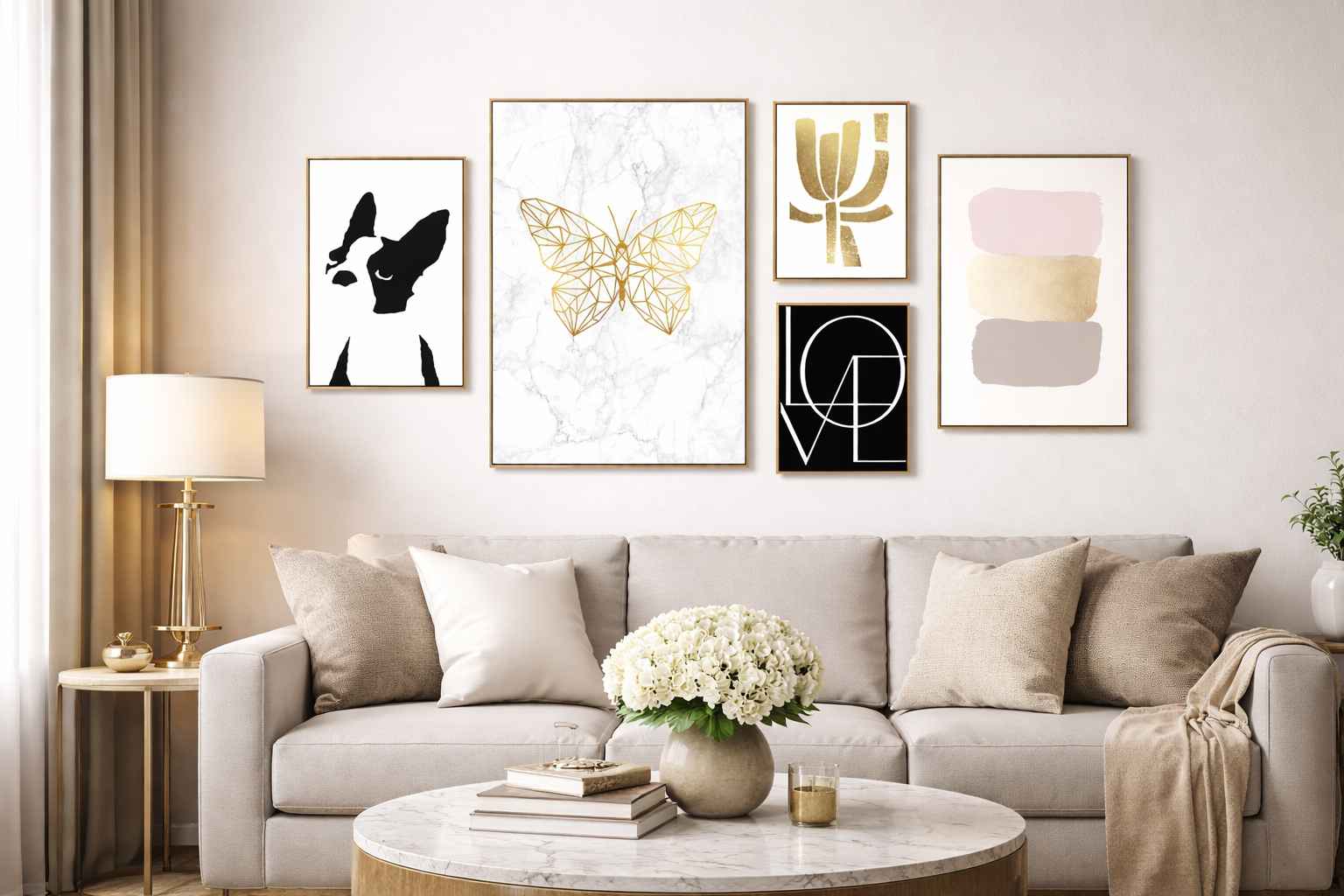MISTY WALL ART SET 5 PCS