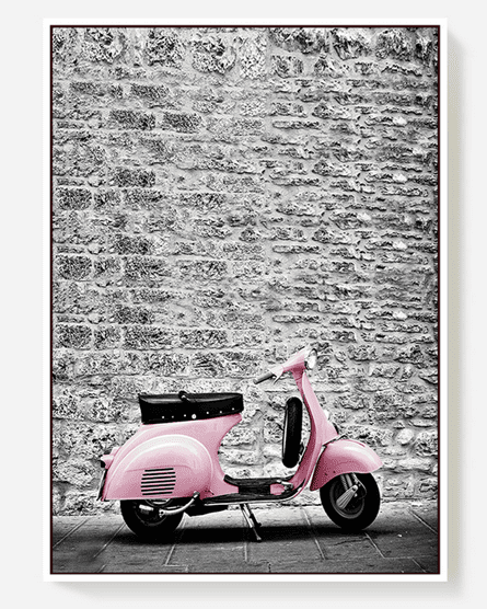 PINK MOTOR WALL ART