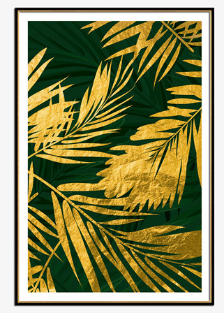 GOLDEN LEAVS 5 WALL ART