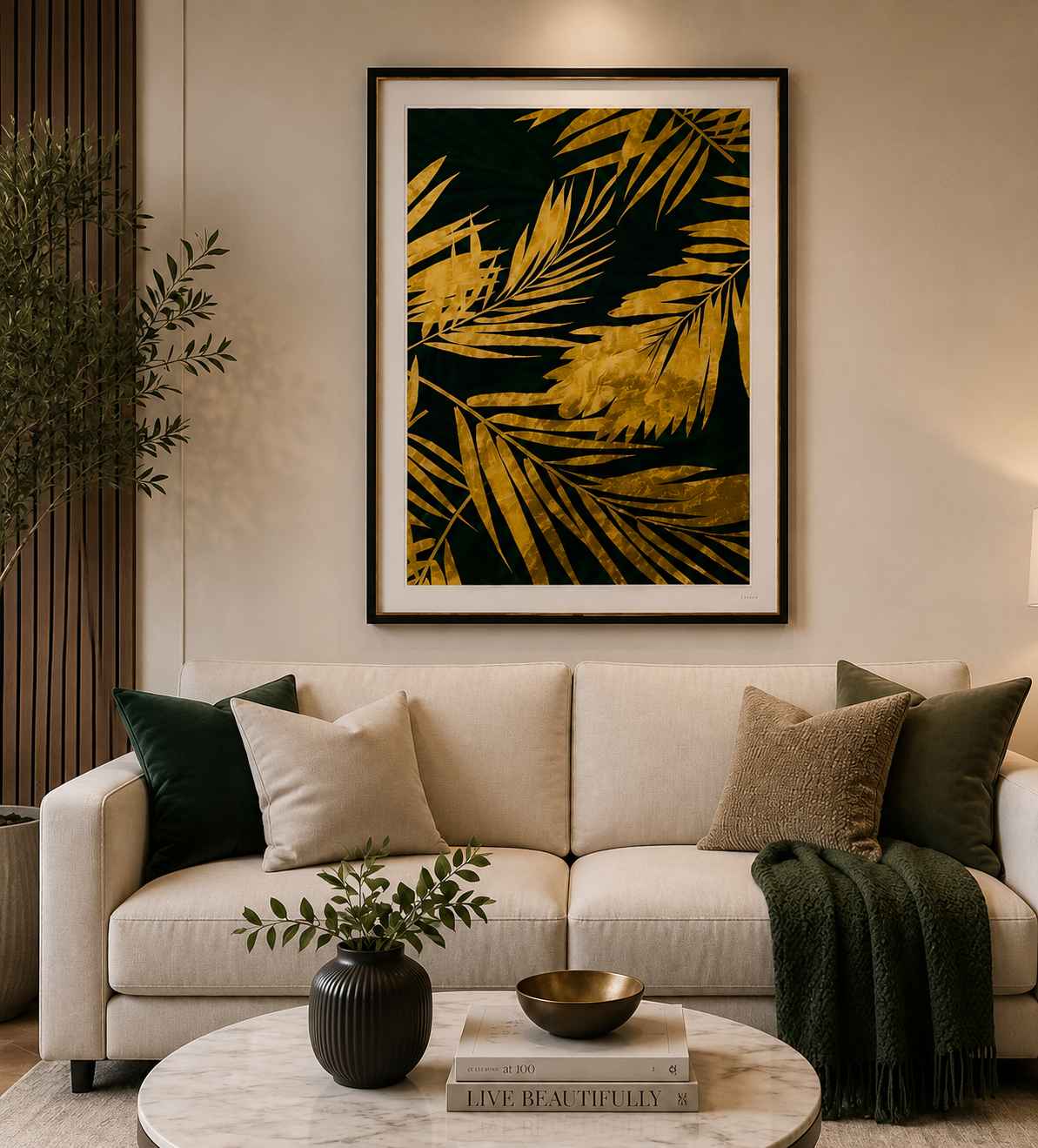 GOLDEN LEAVS 5 WALL ART