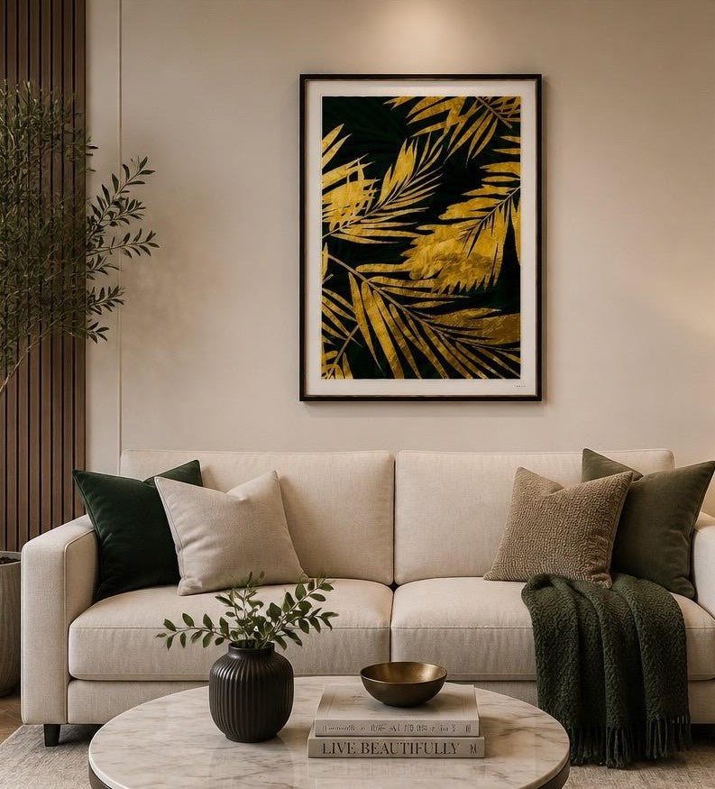 GOLDEN LEAVS 5 WALL ART