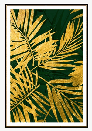 GOLDEN LEAVS 6 WALL ART