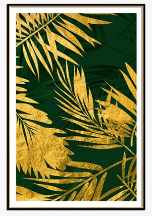 GOLDEN LEAVS 7  WALL ART