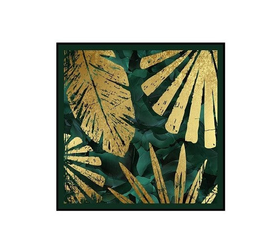 GOLDEN GREEN WALL ART