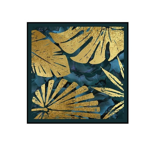 GOLDEN BLUE WALL ART